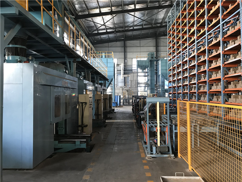 Cold core shell mold production line