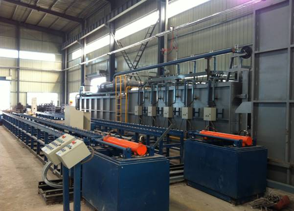 Gas tunnel furnace heat treatment production line