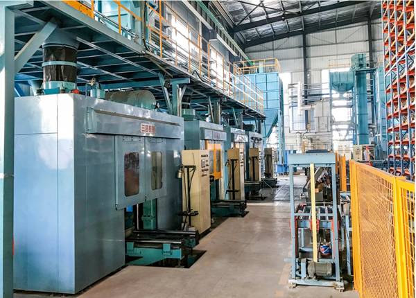 Cold core shell molding production line